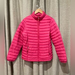 Victory Outfitters Vibrant Pink Puffer Jacket, Size Medium